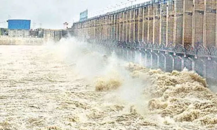 A slight increase in flood flow to Jurala Project