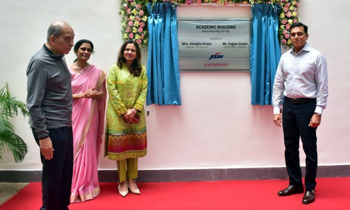 JSW inaugurated academic building at Krea University