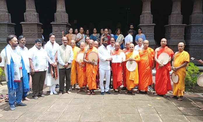 Minister Srinivas Goud released Souvenir