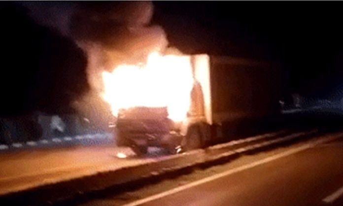 Driver burned alive after truck caught fire in Ajmer