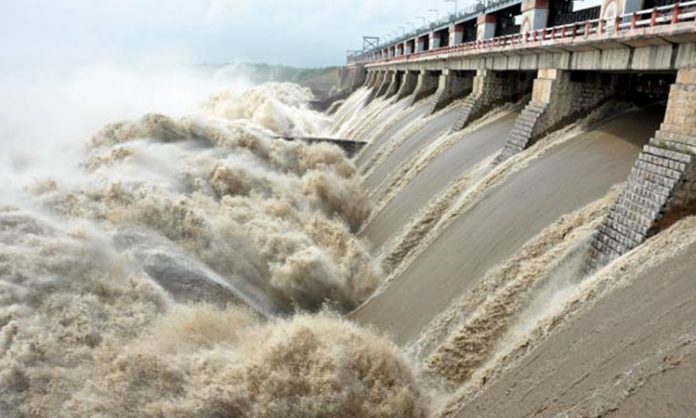 Heavy Flood Inflow to Musi Project