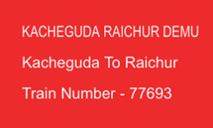 Kachiguda - Raichur DEMU train available