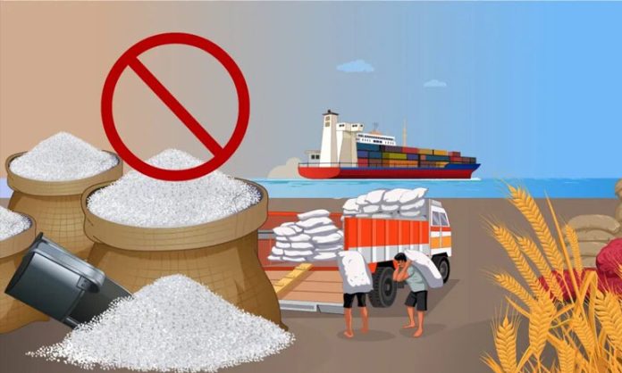 Extension of ban on sugar exports