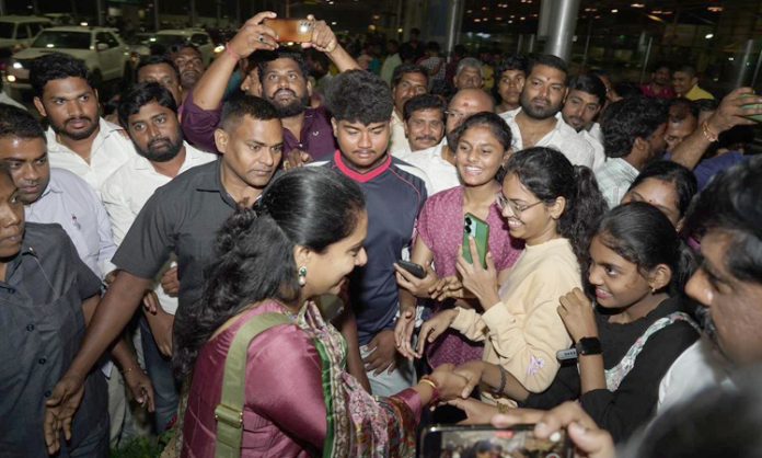 K Kavitha left for UK