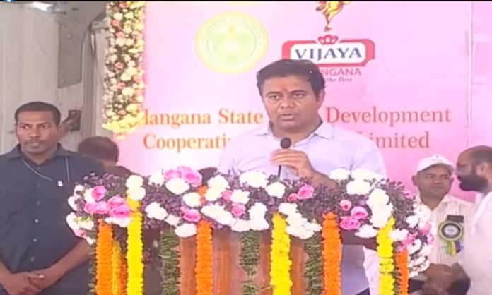 Minister KTR started Telangana Vijaya Mega Dairy