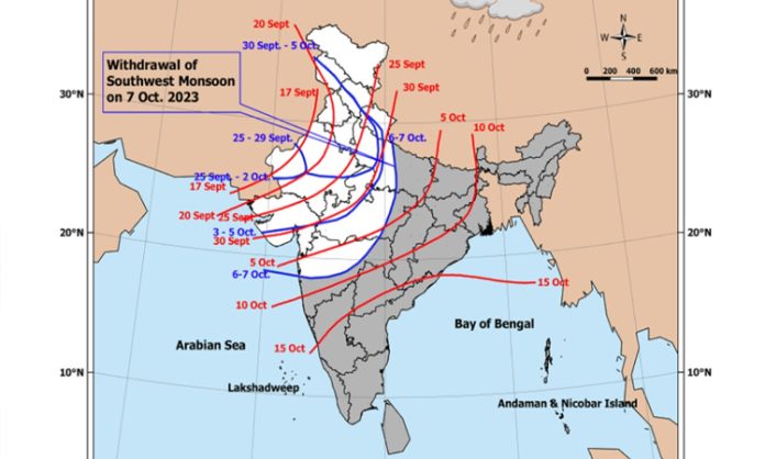 Southwest Monsoon will leave the state in two days