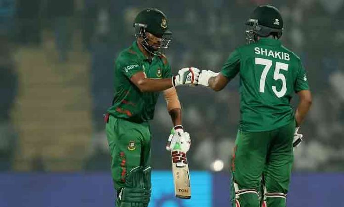 Santo (90) and Shakib (82) made Bangladesh win