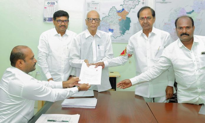 CM KCR files nomination from Gajwel Kamareddy