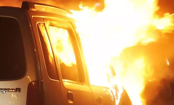 Fire in Aryabhatta At ORR car