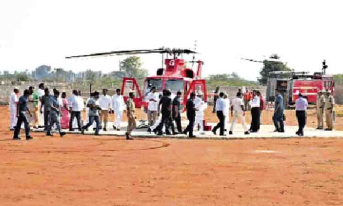 Technical fault in CM helicopter