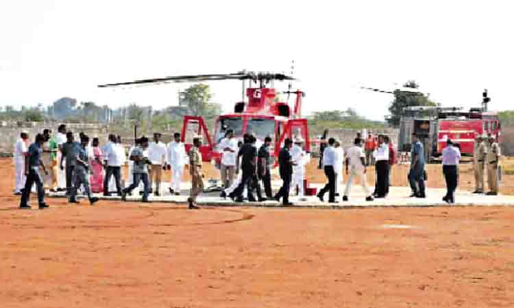 Technical fault in CM helicopter
