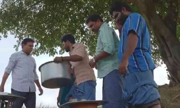 KTR dawat with Gangavva in the fields