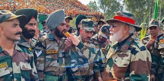 Modi celebrates Diwali with soldiers