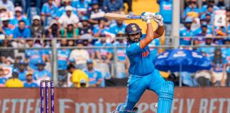 Rohit Sharma equaled Chris Gayle's record for most sixes