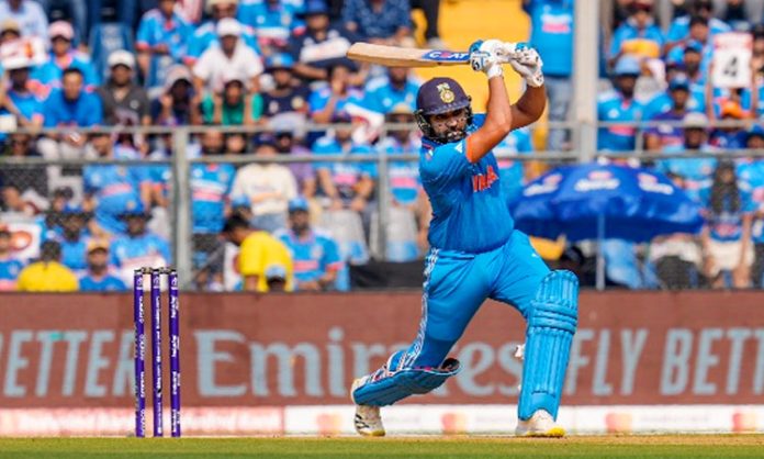 Rohit Sharma equaled Chris Gayle's record for most sixes
