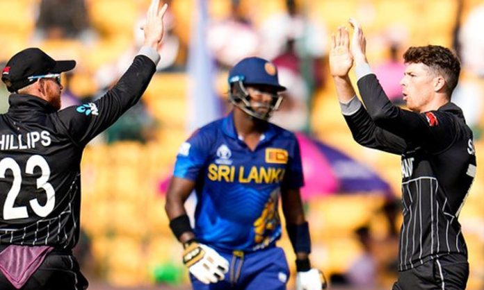 Sri lanka lost 7 wickets in NZ vs SL world cup 2023