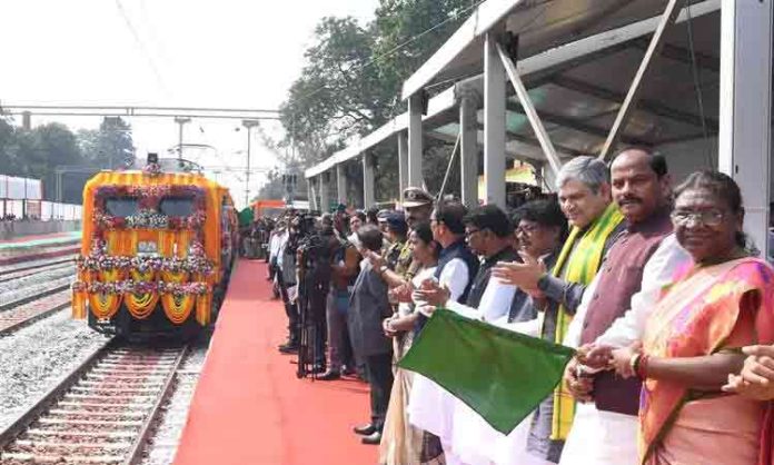 President flags off new train