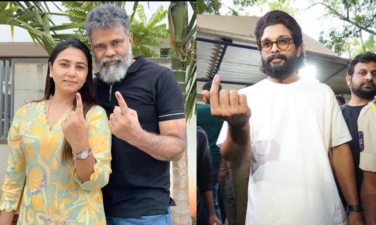 Tollywood Actors cast their vote in Hyderabad