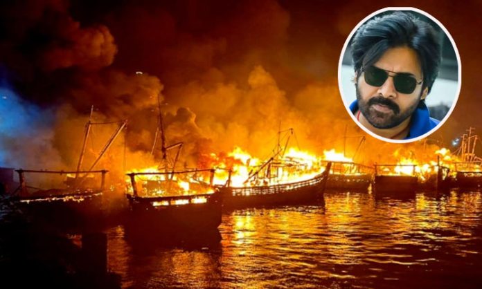 Vishakha boat fire accident