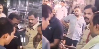 BRS MLA candidate distribute money