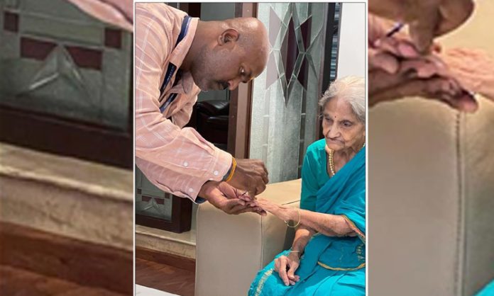 91 Aged Chunduri Annapurna casts first vote in Telangana