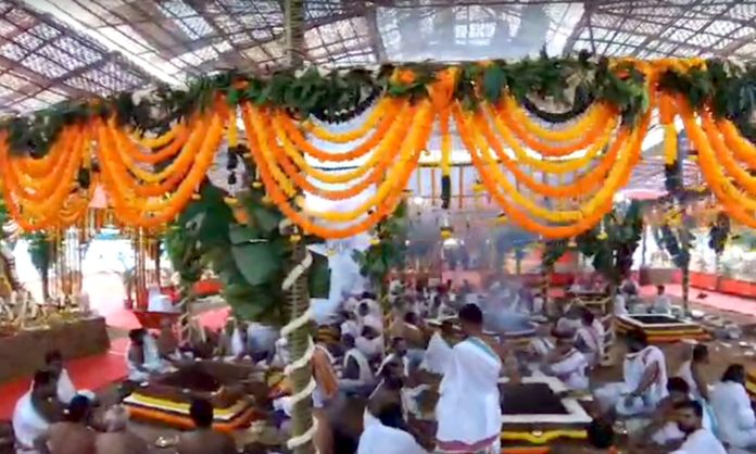 KCR Raja Shyamala yagam continues for Second Day