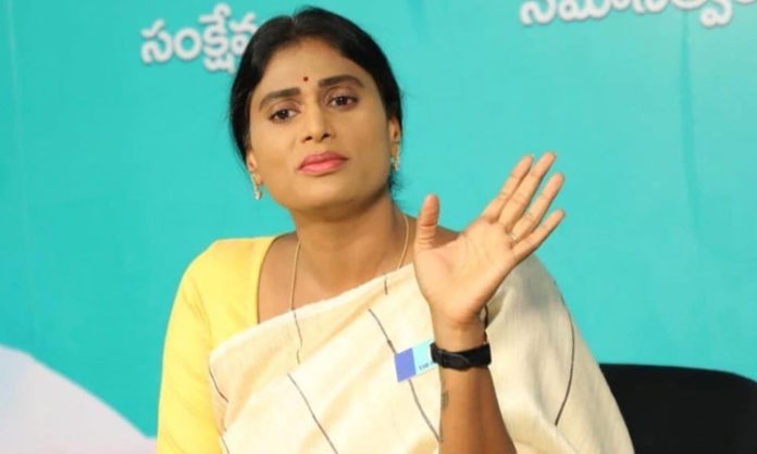YS Sharmila support to congress