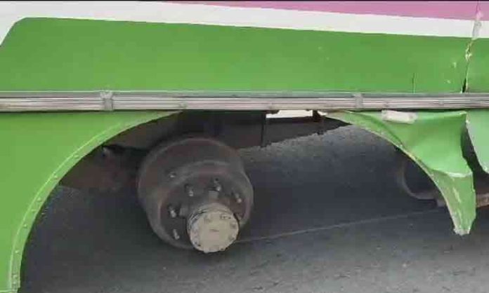 Bus tyres lost