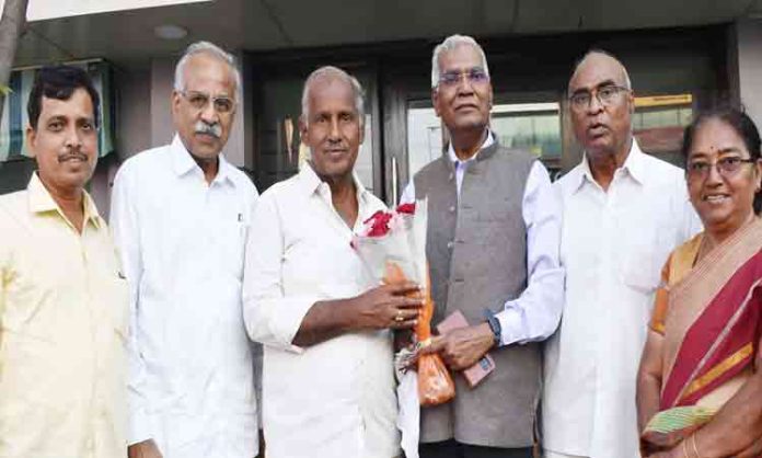 D. Raja congratulated Koonamneni Sambhashiva Rao