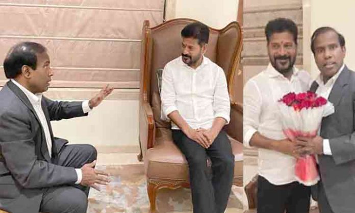 Prajashanthi Party President KA with CM Revanth Reddy. Paul's meeting