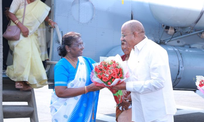 President Droupadi Murmu reached Pochampally