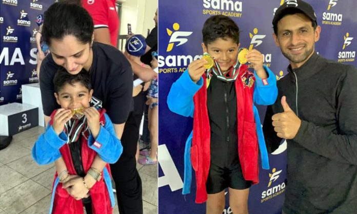 Sania Mirza's son won medal in Swimming Competition