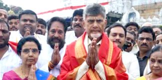 Chandrababu talks with Media after visit Tirumala Temple