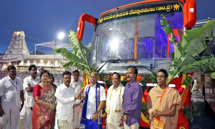 Chennai Devotee gifts two buses to TTD