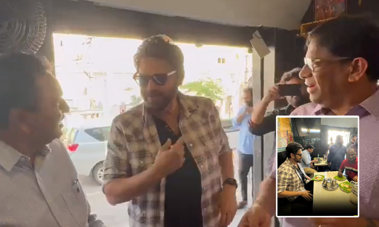 Victory Venkatesh eat in Babai hotel