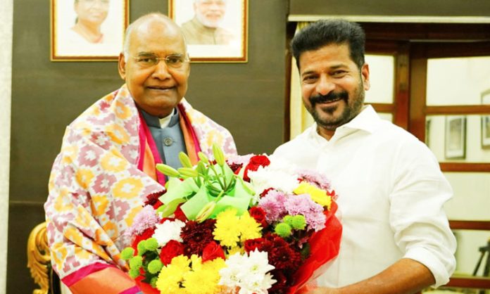 CM Revanth Reddy met former President Ram Nath Kovind