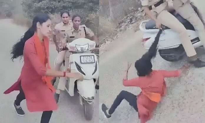 Lady Constable suspended for dragging girl student by hair