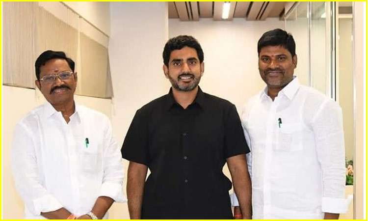 YCP MLA Adimoolam Meets Nara Lokesh