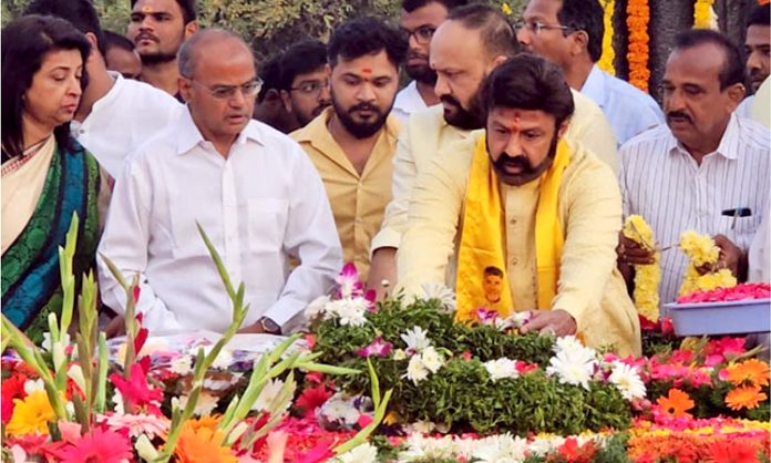 NTR 28 death anniversary: Balayya Pays Tribute at NTR Ghat