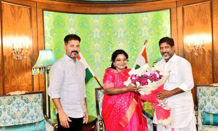 CM Revanth and Bhatti meet Governor Tamilisai