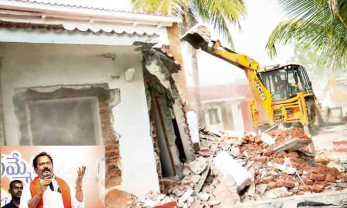 For road sake...Own house demolished