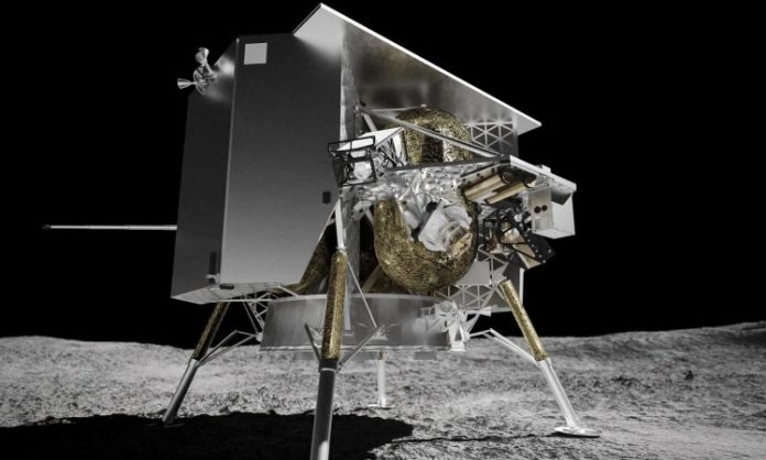 American lander on moon