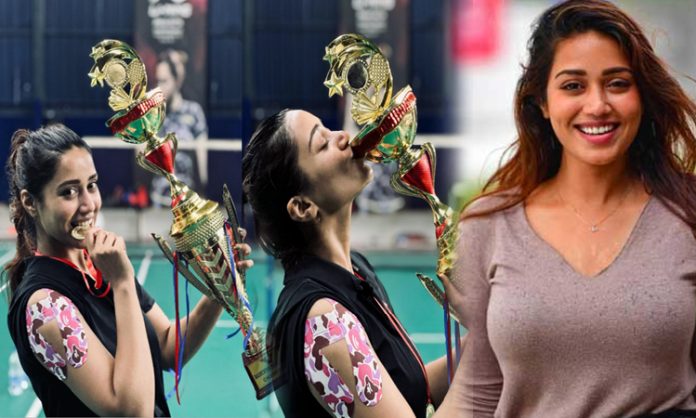 Nivetha Pethuraj win Badminton Championship Cup