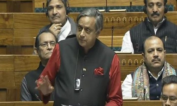 Criticism of Shashi Tharoor in Lok Sabha