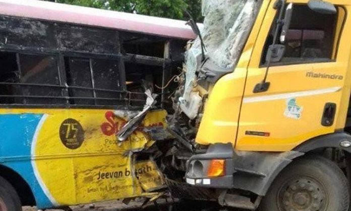 Medaram bound RTC bus accident