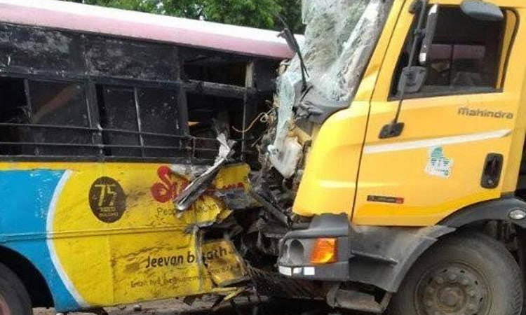 Medaram bound RTC bus accident