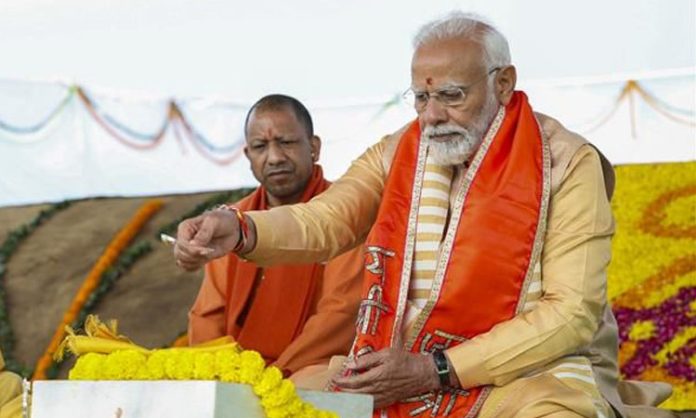 PM Modi lays foundation stone of Kalki Dham temple