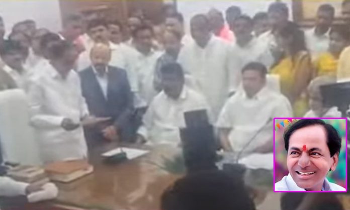 KCR swears as Gajwel MLA