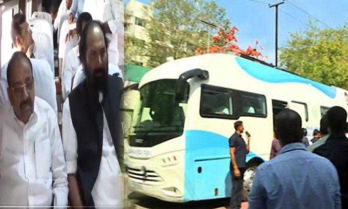 MLAs Start to Medigadda from Assembly by Special buses