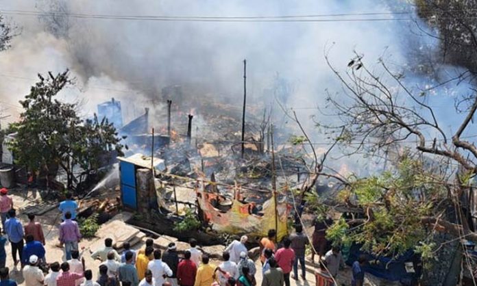 Fire accident in Karimnagar